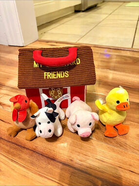 ebba My Barnyard Friends II Brown & Red Tote Bag